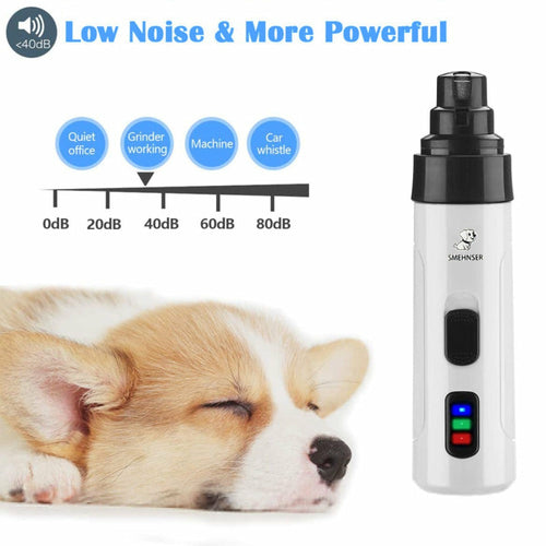 Cordless Pet Nail Grinder – Quiet Rechargeable Grooming Tool for Dogs & Cats
