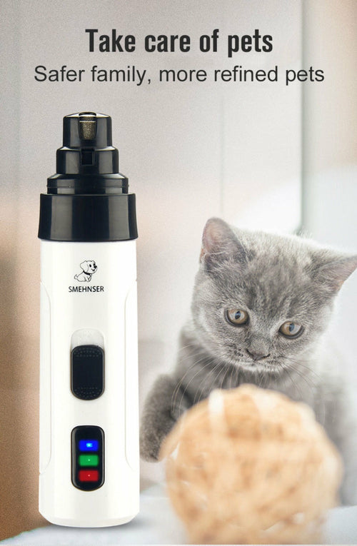 Cordless Pet Nail Grinder – Quiet Rechargeable Grooming Tool for Dogs & Cats