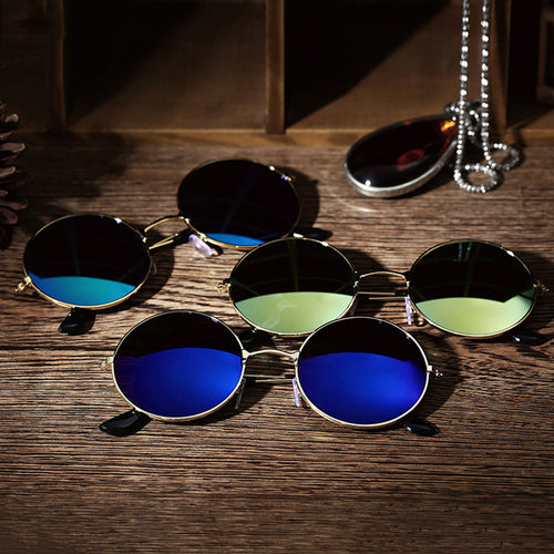Vintage Metal Frame Sunglasses – UV400 Anti-Glare Fashion Eyewear