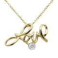 24K Gold-Plated Love Necklace with Crystal Pendant – Elegant Gift Jewelry
