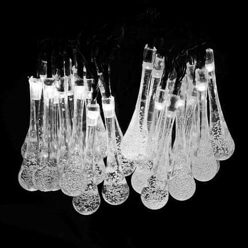 Solar Dewdrop Garden Lights – 20 LED Outdoor String Lights